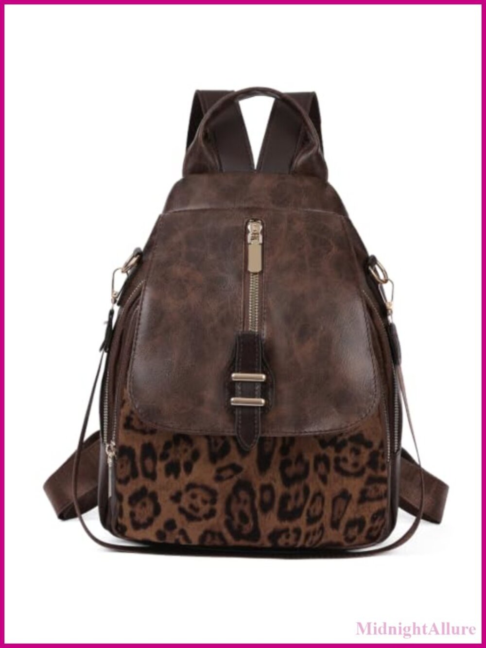 GAEKEAO Mini Backpack Purse Faux Leather Flap Daypack Adjustable Straps
